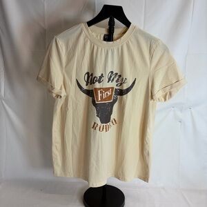 Emery Rose “Not My First Rodeo” Western Graphic Tee Medium